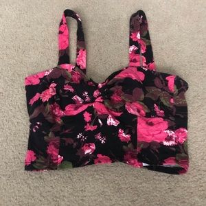 Floral crop top.